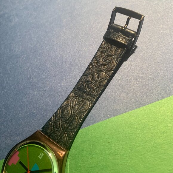 SWATCH Watch NEVER WORN/ORIGINAL CASE, Vintage 90's RARE "Johnny Guitar" Style - Picture 3 of 8